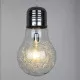 GloboStar® LAMP 01677 Μοντέρνο Κρεμαστό Φωτιστικό Οροφής Μονόφωτο Ασημί Νίκελ Μεταλλικό Διάφανο Γυαλί Φ30 x Υ52cm