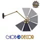 GloboStar® CRUCE 01037 Vintage Industrial Φωτιστικό Τοίχου Απλίκα Μονόφωτο με Σπαστό Μεταλλικό Βραχίονα και Μαύρη Καμπάνα Φ19 x Μ63 x Π19 x Υ77cm