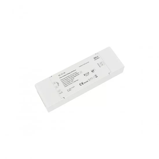 GloboStar® 73130 TE-75-24 SKYDANCE AC Triac Dimmer Push Dimming 1 Κανάλι AC 200-240V 1 x 3.125A 75W - Max 3.125A 75W - IP20 Μ18 x Π5.7 x Υ3cm - 5 Χρόνια Εγγύηση