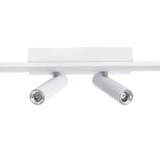 GLOBOSTAR® BARETTI 61227 Φωτιστικό Οροφής Linear Design LED CCT με Κινούμενα Σποτ LED Downlight 24W 2688lm 160° & 45° AC 220-240V IP20  - Εναλλαγή Φωτισμού μέσω Διακόπτη On/Off All In One Ψυχρό 6000k+Φυσικό 4500k+Θερμό 2700k Dimmable - Μ80 x Π5.5 x Υ5 cm 