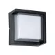 GLOBOSTAR® APEX 60770 Φωτιστικό Τοίχου - Απλίκα Εσωτερικού/Εξωτερικού Χώρου LED 10W 1050lm 120° AC175-265V Αδιάβροχο IP65 - Πλαστικό Σώμα - Φυσικό λευκό 4500K - Μ17 x Π17 x Υ9cm - Μαύρο - Bridgelux Chip - 3 Χρόνια Εγγύηση