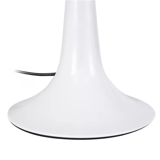 Μοντέρνο Επιτραπέζιο Φωτιστικό Πορτατίφ Μονόφωτο Μεταλλικό με Λευκό Καπέλο Φ25 GloboStar AMBROSIA WHITE 01395
