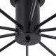 GloboStar® OLINDA 01244 Μοντέρνο Industrial Φωτιστικό Οροφής Πολύφωτο Μαύρο Μεταλλικό Φ95 x Y17cm