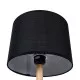 Μοντέρνο Επιτραπέζιο Φωτιστικό Πορτατίφ Μονόφωτο Μεταλλικό με Μαύρο Καπέλο Ø25xY40cm GloboStar BRONX SERIES BLACK 01519