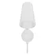 GloboStar® LAURA 01499 Μοντέρνο Φωτιστικό Τοίχου Απλίκα Μονόφωτο Μεταλλικό Λευκό Φ15 x Μ15 x Π21 x Y48cm