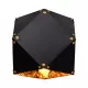 GloboStar® WELLES Replica 00794 Μοντέρνο Φωτιστικό Τοίχου Απλίκα Μονόφωτο Μεταλλικό Μαύρο Χρυσό Μ17 x Π28 x Υ17cm