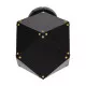 GloboStar® WELLES Replica 00794 Μοντέρνο Φωτιστικό Τοίχου Απλίκα Μονόφωτο Μεταλλικό Μαύρο Χρυσό Μ17 x Π28 x Υ17cm