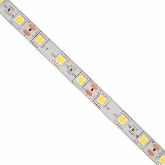 GloboStar® 70412 Σετ Ταινία LED 5m 72W/5m 12V 60LED/m 5050 SMD 1497lm/m 120° Αδιάβροχη IP65 με Ασύρματο Χειριστήριο RF 2.4Ghz και Τροφοδοτικό Θερμό Λευκό 3000K Dimmable