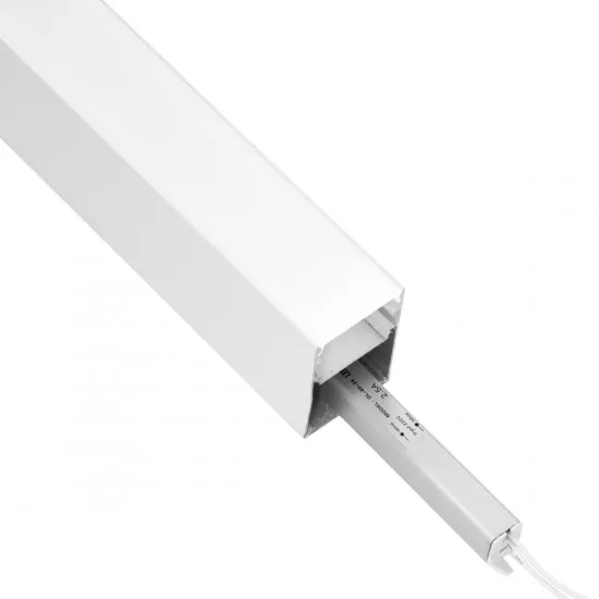 GloboStar® 70827-3M AVATAR Linear Γραμμικό Αρχιτεκτονικό Προφίλ Αλουμινίου Λευκό με Λευκό Οπάλ Κάλυμμα για 4 Σειρές Ταινίας LED Πατητό - Press On 3 Μέτρων