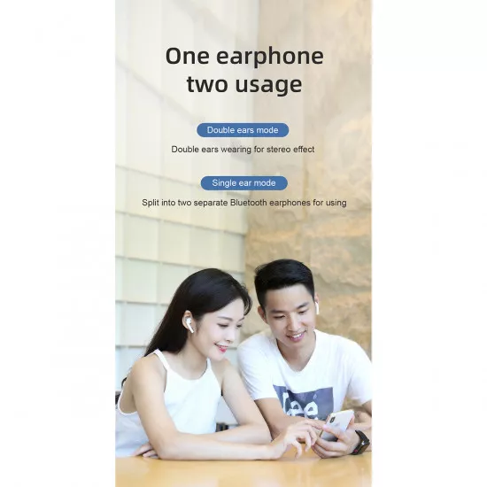 Earphones με Θήκη Φόρτισης True Wireless Bluetooth V5.0 Binaural Συμβατό με iOS & Android Μαύρο JOYROOM Originals JR-T03S TWS
