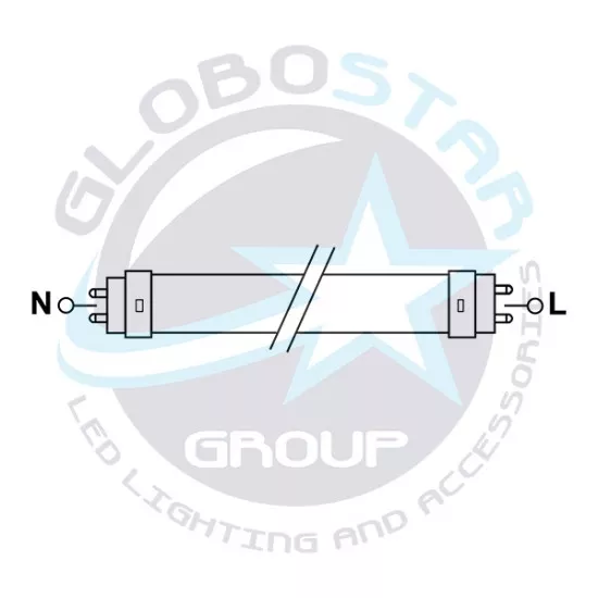 GloboStar® 76187 Λάμπα LED Τύπου Φθορίου T8 Αλουμινίου Τροφοδοσίας Δύο Άκρων 150cm 25W 230V 2300lm 180° με Καθαρό Κάλυμμα Θερμό Λευκό 3000K