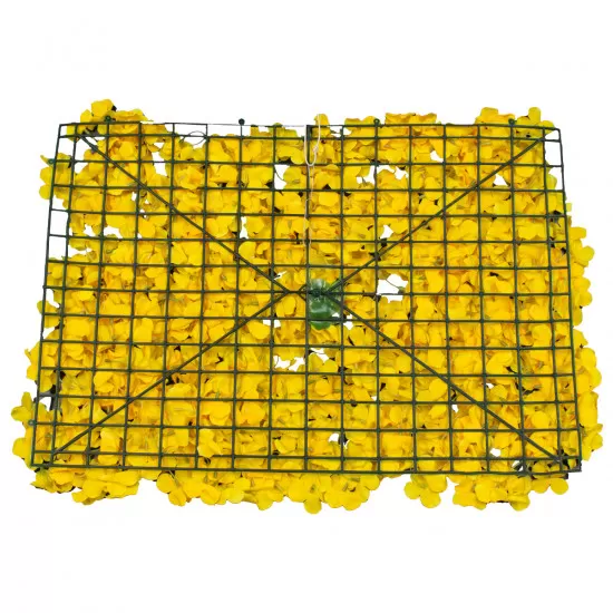 GloboStar® 78317 Συνθετικό Πάνελ Φυλλωσιάς - Κάθετος Κήπος Ορτανσία Κίτρινο Μ60 x Υ40 x Π5cm