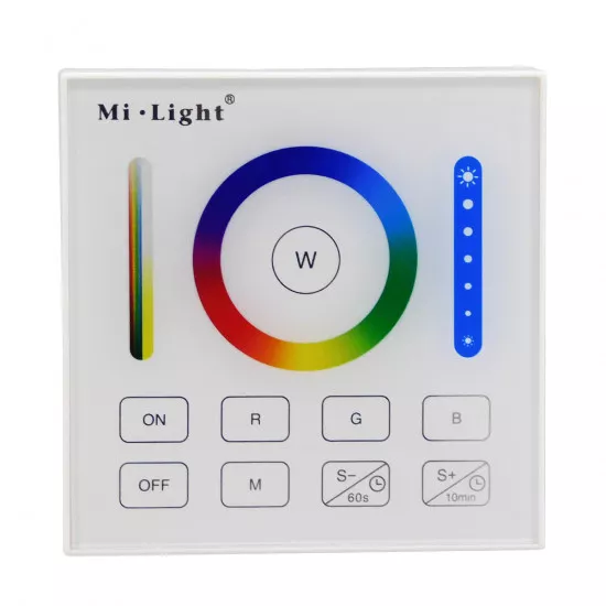 GloboStar® 73425 Mi-Light B0 LED RGBW+WW+CCT Smart Ασύρματο Χειριστήριο Αφής 2.4G RF Φορητό/Τοίχου με Μπαταρία για όλα τα Mi-Light Controller Box