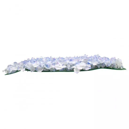 GloboStar® 78321 Συνθετικό Πάνελ Φυλλωσιάς - Κάθετος Κήπος Άγρια Ορτανσία Γαλάζιο/Λευκό Μ60 x Υ40 x Π5cm