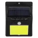 GloboStar® 71496 Αυτόνομο Ηλιακό Φωτιστικό LED COB 12W 1200lm με Ενσωματωμένη Μπαταρία 1200mAh - Φωτοβολταϊκό Πάνελ με Αισθητήρα Ημέρας-Νύχτας και PIR Αισθητήρα Κίνησης Αδιάβροχο IP65 Ψυχρό Λευκό 6000K