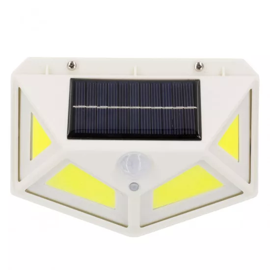 GloboStar® 71497 Αυτόνομο Ηλιακό Φωτιστικό LED COB 10W 1000lm με Ενσωματωμένη Μπαταρία 1200mAh - Φωτοβολταϊκό Πάνελ με Αισθητήρα Ημέρας-Νύχτας και PIR Αισθητήρα Κίνησης Αδιάβροχο IP65 Ψυχρό Λευκό 6000K