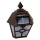 GloboStar® 71493 Αυτόνομο Ηλιακό Φωτιστικό Τοίχου Καφέ LED SMD 1W 100lm με Ενσωματωμένη Μπαταρία 600mAh - Φωτοβολταϊκό Πάνελ με Αισθητήρα Ημέρας-Νύχτας IP65 Ψυχρό Λευκό 6000K