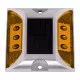 GloboStar® 71481 Αυτόνομος Ηλιακός Ανακλαστήρας Οδοστρώματος Strobe LED με Φωτοβολταϊκό Πάνελ & Μπαταρία Ni-MH 800mAh Αδιάβροχος IP68 Πορτοκαλί 610nm Ορατότητας 500m - Max Pass Load 38 Τόνους