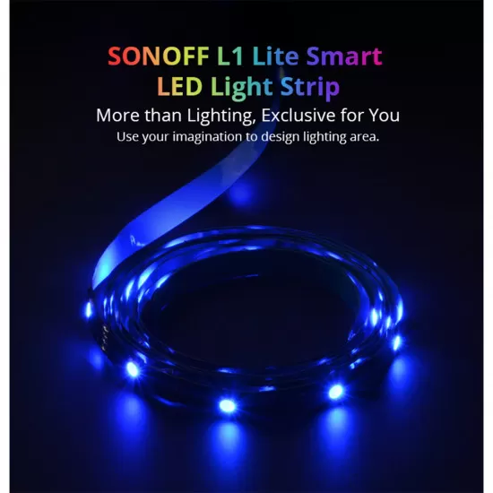 Wi-Fi Smart RGB LED Light Strip SET 5M SONOFF L1-LITE-5M-EU-GR-R2