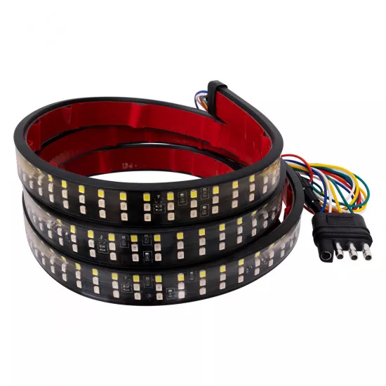 GloboStar® 85330 Car Backlit LED Strip Εύκαμπτη Ταινία 150cm Σήμανσης DRL Αυτοκινήτου 6 Προγραμμάτων Φωτισμού LED SMD 2835 80W DC 12V Αδιάβροχη IP68 Πορτοκαλί - Κόκκινο - Ψυχρό Λευκό 6000K