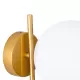 GloboStar® JADA 01426 Μοντέρνο Φωτιστικό Τοίχου Απλίκα Μονόφωτο Μεταλλικό Χρυσό με Λευκό Ματ Γυαλί Μ15 x Π21.5 x Υ18cm