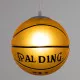 GloboStar® SPALDING NBA 00649 Μοντέρνο Κρεμαστό Παιδικό Φωτιστικό Οροφής Μονόφωτο Πορτοκαλί Γυαλίνο Φ25 x Υ25cm