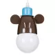 GloboStar® MONKEY 00640 Μοντέρνο Κρεμαστό Παιδικό Φωτιστικό Οροφής Μονόφωτο Γαλάζιο Καφέ Μεταλλικό Μ14.5 x Π10.5 x Υ13.5cm