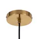 GloboStar® AVERY 00741 Μοντέρνο Κρεμαστό Φωτιστικό Οροφής Μονόφωτο Διάφανο Γυάλινο με Χρυσό Μεταλλικό Πλέγμα Φ15 x Υ60cm