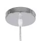 GloboStar® CRISTIN 00756 Μοντέρνο Κρεμαστό Φωτιστικό Οροφής Μονόφωτο Ασημί Νίκελ Γυάλινο Φ18 x Υ13cm