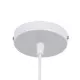 GloboStar® SIMON 00728 Vintage Κρεμαστό Φωτιστικό Οροφής Μονόφωτο Λευκό Καμπάνα με Σχοινί Φ30 x Υ30cm