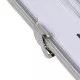 GloboStar® 90612 1 x 120cm T8 Tri-Proof Πλαστικό PC Σκαφάκι με Μεταλλικά Clips για Λάμπα Φθορίου LED Τροφοδοσίας Ενός Άκρου Αδιάβροχο IP65