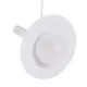 GloboStar® CELEST 00790 Μοντέρνο Μεταλλικό Κρεμαστό Φωτιστικό Οροφής Ανάρτηση με Ντουί G9 Μονόφωτο Λευκό με Λευκό Γυαλί Φ20 x Y26.5cm