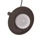 GloboStar® CELEST 00791 Μοντέρνο Μεταλλικό Κρεμαστό Φωτιστικό Οροφής Ανάρτηση με Ντουί G9 Μονόφωτο Καφέ με Λευκό Γυαλί Φ20 x Y26.5cm