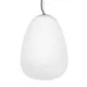 GloboStar® FREYA 00745 Μοντέρνο Κρεμαστό Φωτιστικό Οροφής Μονόφωτο Λευκό Γυάλινο Φ24 x Υ35cm