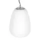 GloboStar® FREYA 00745 Μοντέρνο Κρεμαστό Φωτιστικό Οροφής Μονόφωτο Λευκό Γυάλινο Φ24 x Υ35cm