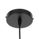 GloboStar® SPARKLE 00733 Μοντέρνο Κρεμαστό Φωτιστικό Οροφής Μονόφωτο Μαύρο Μεταλλικό Πλέγμα Φ35 x Y26cm