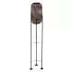 GloboStar® CURACAO 00771 Vintage Φωτιστικό Δαπέδου Μονόφωτο Μεταλλικό Καφέ Ξύλινο Bamboo Φ30 x Υ170cm