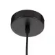GloboStar® NEVIS 00681 Μοντέρνο Κρεμαστό Φωτιστικό Οροφής Μονόφωτο Μαύρο Μεταλλικό Καμπάνα Πλέγμα Φ49 x Υ34.5cm