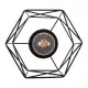 GloboStar® TRON 00792 Μοντέρνο Φωτιστικό Οροφής Μονόφωτο Μαύρο - Χρυσό Μεταλλικό Πλέγμα Φ18 x Y19.5cm