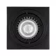 GloboStar® AKIRA 60621 Επιφανειακό Κινούμενο Τετράγωνο Φωτιστικό Σποτ Αλουμινίου με Ντουί GU10 AC 220-240V IP44 Μ8 x Π8 x Υ10cm - Μαύρο - 5 Years Warranty