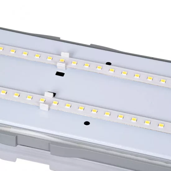 GloboStar® 60178 LED Γραμμικό Βιομηχανικό Φωτιστικό Tri-Proof 150cm 72W 8162lm 120° AC 220-240V Αδιάβροχο IP65 Μ150 x Π6 x Υ4cm Θερμό Λευκό 2700K - 3 Years Warranty