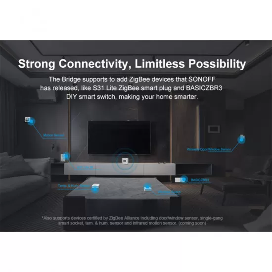GloboStar® 80053 SONOFF ZBBRIDGE – Zigbee Bridge Wi-Fi Smart Hub - Switch Hub