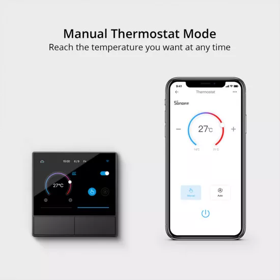 GloboStar® 80058 SONOFF NSPanel-EU - Wi-Fi Smart Scene Wall Switch(86/EU Type) - Integrated HMI Panel - Smart Temperature Control