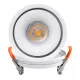 GloboStar® OMEGA 60294 Χωνευτό LED Spot Downlight TrimLess Φ10cm 12W 1404lm 36° AC 220-240V IP20 Φ10 x Υ8.2cm - Στρόγγυλο - Λευκό - Φυσικό Λευκό 4500K - Bridgelux COB - 5 Years Warranty