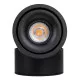 GloboStar® OMEGA 60301 Επιφανειακό LED Spot Downlight Φ10cm 12W 1346lm 36° AC 220-240V IP20 Φ10 x Υ10.5cm - Στρόγγυλο - Μαύρο - Θερμό Λευκό 2700K - Bridgelux COB - 5 Years Warranty