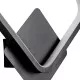 GloboStar® LENA 61079 Φωτιστικό Τοίχου - Απλίκα Design LED CCT 12W 1440lm 300° AC 220-240V - Εναλλαγή Φωτισμού μέσω Διακόπτη On/Off All In One Ψυχρό 6000k+Φυσικό 4500k+Θερμό 2700k Μ25 x Π5.5 x Υ29.5cm - Μαύρο