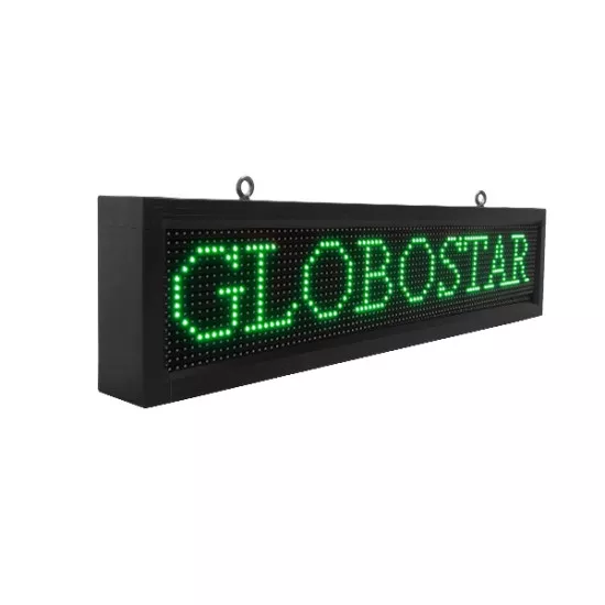 GloboStar® 90252 Κυλιόμενη Ψηφιακή Επιγραφή P10 LED SMD AC 220-240V με Wi-Fi - Αδιάβροχή IP54 - Μονής Όψης - Μ103 x Π9 x Υ23cm Πράσινο