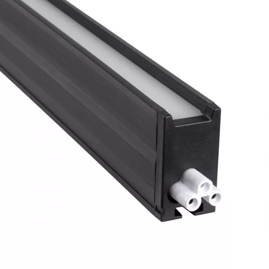 GloboStar® OFFICE 61023 Γραμμικό Φωτιστικό Οροφής Linear LED CCT 18W 2230lm 120° AC 220-240V Μ120 x Π2 x Υ4cm Ψυχρό Λευκό 6000K - Μαύρο - 3 Years Warranty