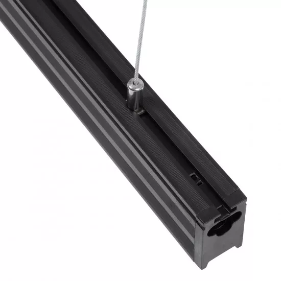 GloboStar® MARKET 61022-1 Γραμμικό Κρεμαστό Φωτιστικό Linear LED CCT 18W 2170lm 60° AC 220-240V Μ120 x Π2 x Υ4cm Θερμό Λευκό 2700K - Μαύρο - 3 Years Warranty