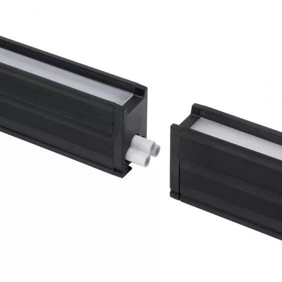 GloboStar® OFFICE 61024-1 Γραμμικό Κρεμαστό Φωτιστικό Linear LED CCT 18W 2200lm 120° AC 220-240V Μ120 x Π2 x Υ4cm Φυσικό Λευκό 4500K - Μαύρο - 3 Years Warranty